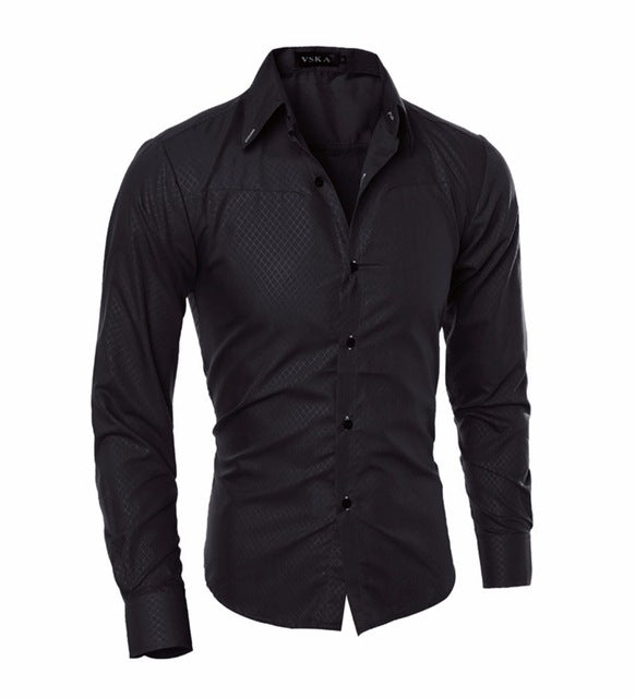 Hot Sell Men Shirt Men's Shirt New Fashion Men Social Business Tuxedo Long Sleeve Casual Dress Shirts Asian Size 5XL