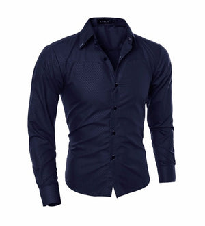 Hot Sell Men Shirt Men's Shirt New Fashion Men Social Business Tuxedo Long Sleeve Casual Dress Shirts Asian Size 5XL