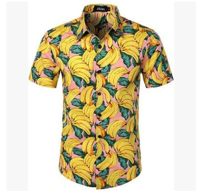 Laamei Men Hawaiian Short Sleeve Shirt 2019 New Summer Floral Printed Beach Sea Shirt Male Fashion Turn Down Shirts