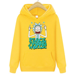 Brand Rick Morty Printed Hooded Hoodies Men Autumn Winter Cotton Long Sleeve Hip Hop Rick Morty Streetwear Clothing Man