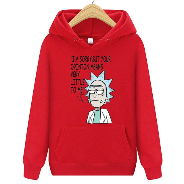 Brand Rick Morty Printed Hooded Hoodies Men Autumn Winter Cotton Long Sleeve Hip Hop Rick Morty Streetwear Clothing Man