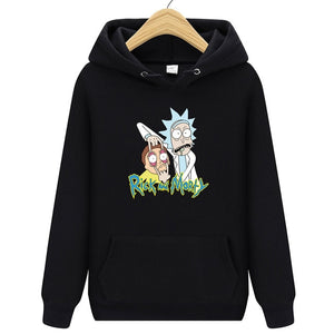 Brand Rick Morty Printed Hooded Hoodies Men Autumn Winter Cotton Long Sleeve Hip Hop Rick Morty Streetwear Clothing Man