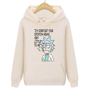 Brand Rick Morty Printed Hooded Hoodies Men Autumn Winter Cotton Long Sleeve Hip Hop Rick Morty Streetwear Clothing Man