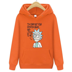 Brand Rick Morty Printed Hooded Hoodies Men Autumn Winter Cotton Long Sleeve Hip Hop Rick Morty Streetwear Clothing Man