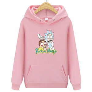 Brand Rick Morty Printed Hooded Hoodies Men Autumn Winter Cotton Long Sleeve Hip Hop Rick Morty Streetwear Clothing Man