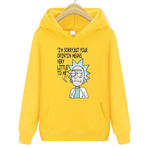 Brand Rick Morty Printed Hooded Hoodies Men Autumn Winter Cotton Long Sleeve Hip Hop Rick Morty Streetwear Clothing Man