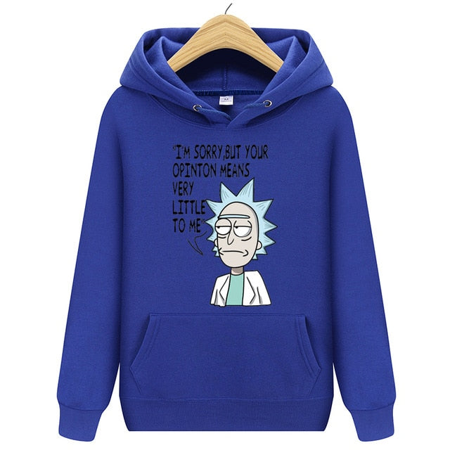 Brand Rick Morty Printed Hooded Hoodies Men Autumn Winter Cotton Long Sleeve Hip Hop Rick Morty Streetwear Clothing Man