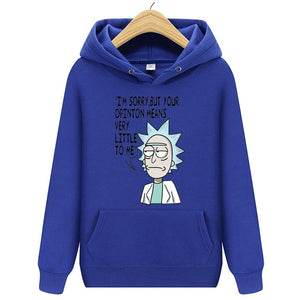 Brand Rick Morty Printed Hooded Hoodies Men Autumn Winter Cotton Long Sleeve Hip Hop Rick Morty Streetwear Clothing Man