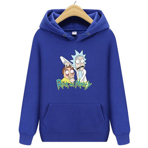 Brand Rick Morty Printed Hooded Hoodies Men Autumn Winter Cotton Long Sleeve Hip Hop Rick Morty Streetwear Clothing Man