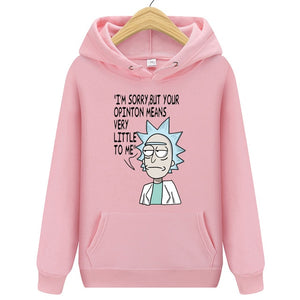 Brand Rick Morty Printed Hooded Hoodies Men Autumn Winter Cotton Long Sleeve Hip Hop Rick Morty Streetwear Clothing Man