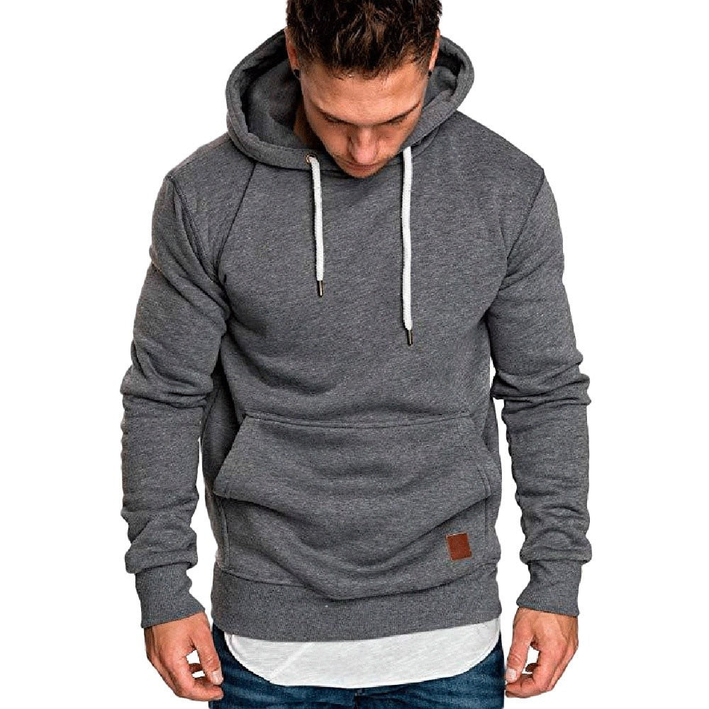 Sweatshirt Men 2019 NEW Hoodies Brand Male Long Sleeve Solid Hoodie men Black Bed big size poleron hombre sudaderas hombre