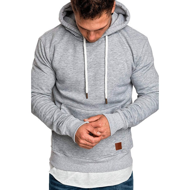 Sweatshirt Men 2019 NEW Hoodies Brand Male Long Sleeve Solid Hoodie men Black Bed big size poleron hombre sudaderas hombre