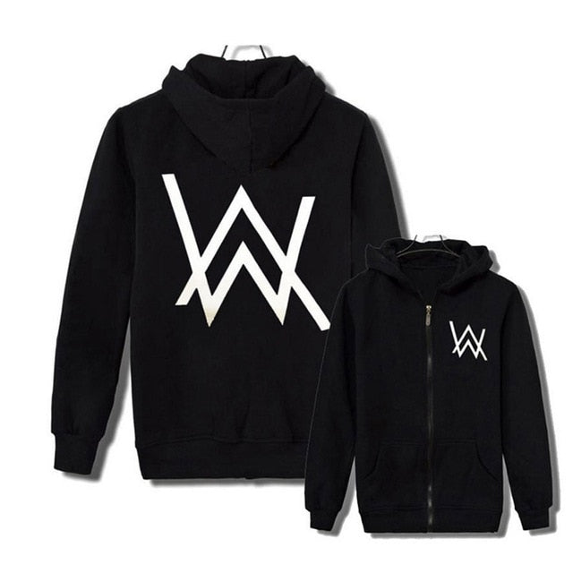 HOT SALE Alan Walker DJ Hoodies High Quality Hooded Sweatshirt Men Women Hip Hop Streetwear Zipper Hoodie Casual Brand Clothing