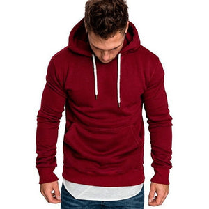 2019 Sweater Men Solid Pullovers New Fashion Men Casual Hooded Sweater Autumn Winter Warm Femme Men Clothes Slim Fit Jumpers