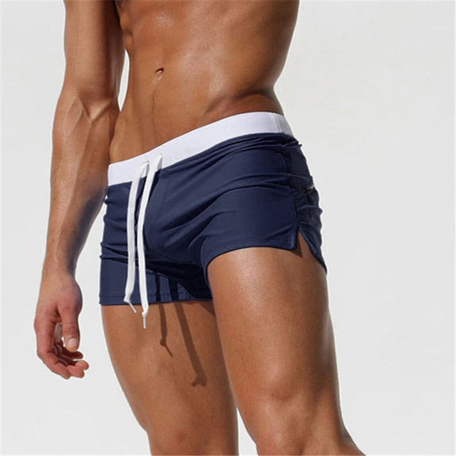 ALSOTO Summer Swimwear Men Breathable Men's Swimsuits Trunks Boxer Briefs Sunga SwimSuits Maillot De Bain Beach Shorts 2019 New