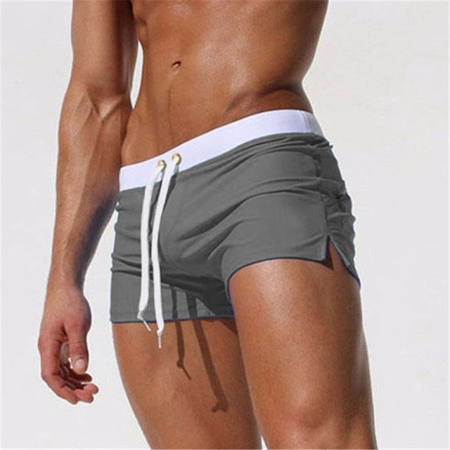 ALSOTO Summer Swimwear Men Breathable Men's Swimsuits Trunks Boxer Briefs Sunga SwimSuits Maillot De Bain Beach Shorts 2019 New