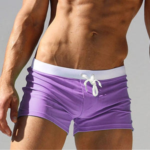 ALSOTO Summer Swimwear Men Breathable Men's Swimsuits Trunks Boxer Briefs Sunga SwimSuits Maillot De Bain Beach Shorts 2019 New