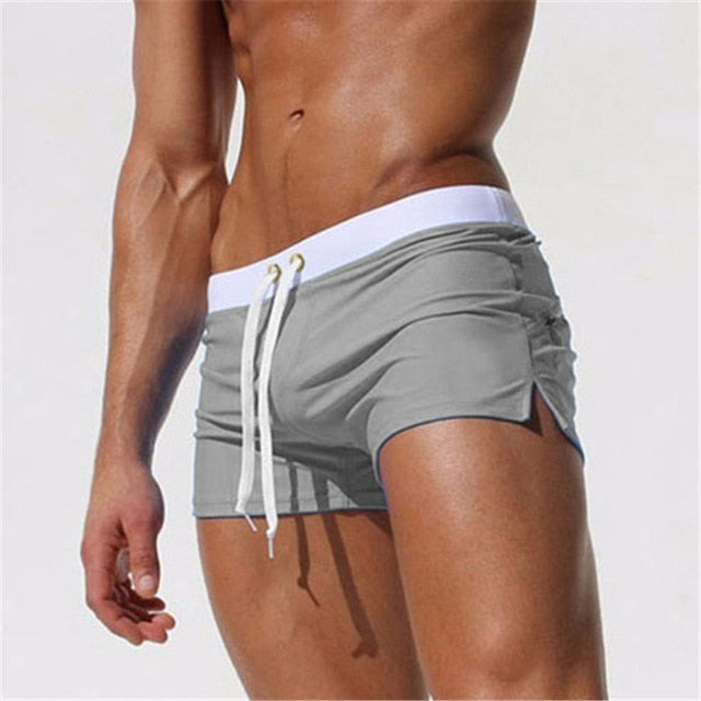 ALSOTO Summer Swimwear Men Breathable Men's Swimsuits Trunks Boxer Briefs Sunga SwimSuits Maillot De Bain Beach Shorts 2019 New