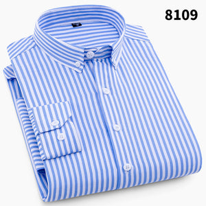 Quality Summer Brand Men Casual Dress Shirts New Turn Down Collar Mans Short Sleeve Shirt Striped Soft Breathable Male Outwears