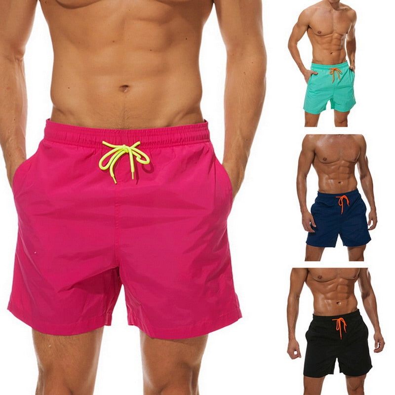 Laamei Men Beach Short Summer Board Shorts Swimwear Short Briefs Male Breathable Elastic Waist Short Masculino Plus Size 3XL